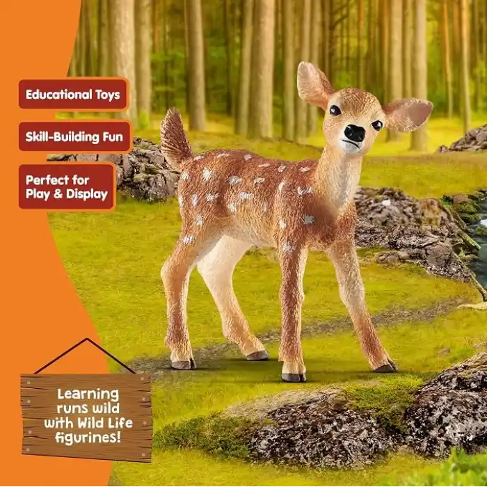 Schleich 14820 Yavru Geyik Oyuncak Figürü, Çok Renkli