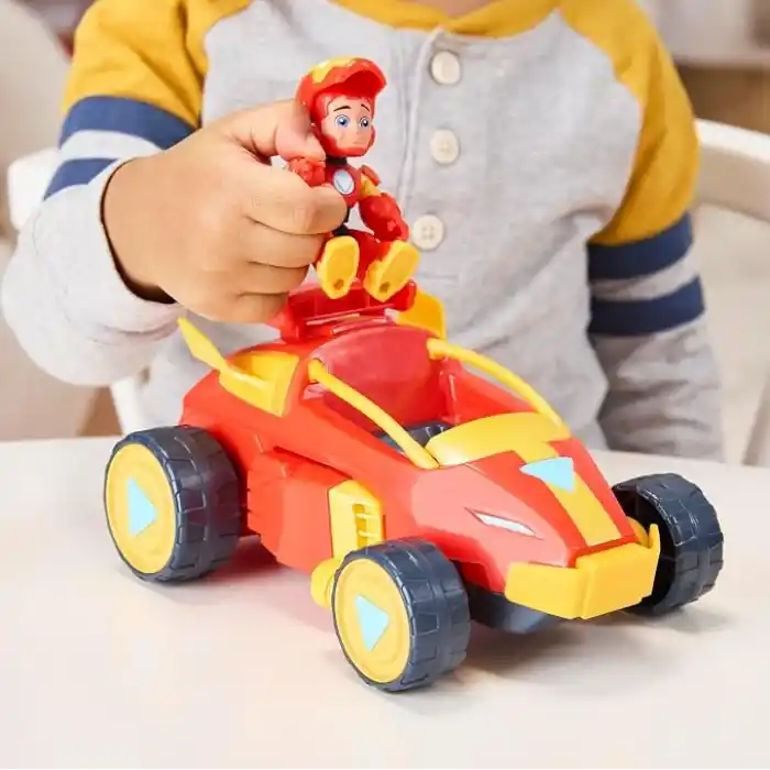 Marvel Iron Man ve Muhteşem Arkadaşları 2si 1 Arada Mekanik Zırh ve Araç, Aksiyon Figürü ve Oyuncak Araç Seti
