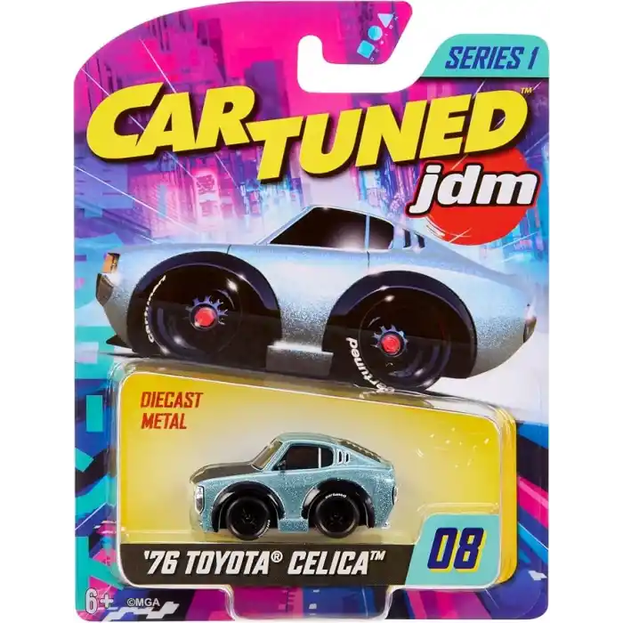 MGAE CarTuned JDM Seri 1 1976 Toyota Celica Hatchback Diecast Oyuncak Araba, Mavi, Metal Gövde