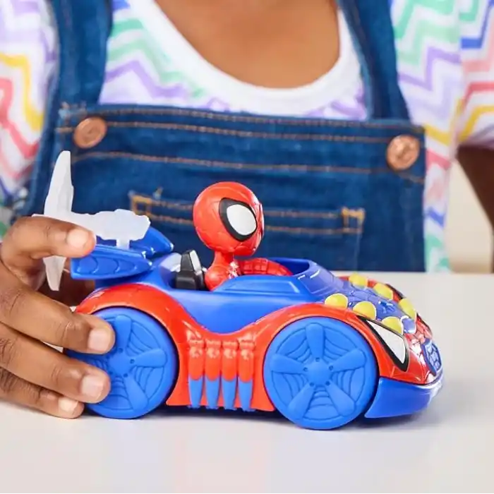 Marvel Spidey and His Amazing Friends Spidey Web Crawler Aksiyon Figürü ve Oyuncak Araba
