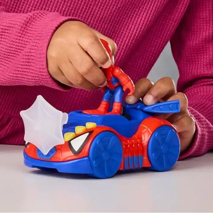 Marvel Spidey and His Amazing Friends Spidey Web Crawler Aksiyon Figürü ve Oyuncak Araba