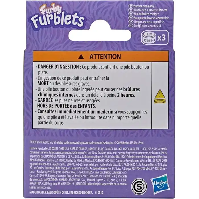 Furby Furblets Ber-Ree Mini Pelüş, Çilek Teması, Kırmızı, Müzik ve Sesler, 6 Yaş ve Üzeri için Oyuncak Yiyecekler