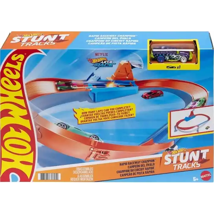 Hot Wheels Rapid Raceway Şampiyon Oyun Seti Hot Wheels Şampiyonluk Parkuru Yarış Seti - Hızlı Parkur GJM75 GJM75