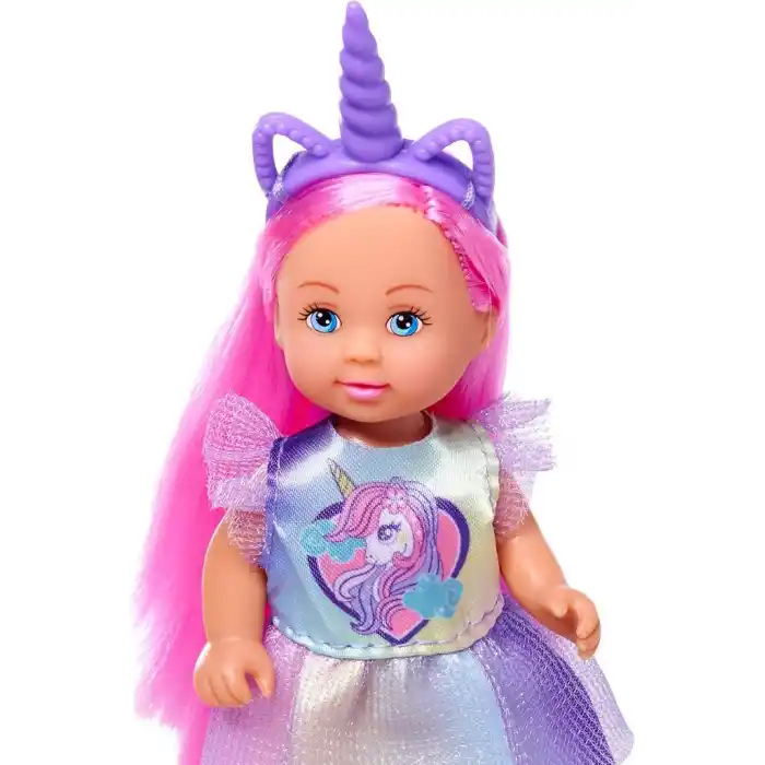Simba, 105733728, Evi Love Unicorn Arkadaşım, Unicorn Figürü ve Özel Küçük Ahır, Çeşitli Aksesuarlar, Saç Bantlı Tatlı Bir Unicorn Elbisesi İle Birlikte, 12cm