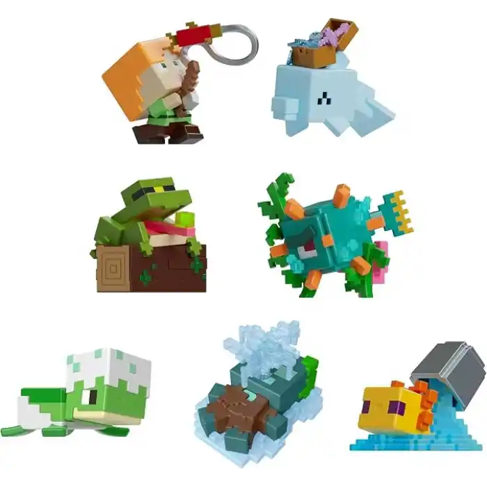 Çocuklar, koleksiyoncular ve hayranlar için Minecraft Mini Figürler Çoklu Paket ve koleksiyona uygun 4 cmlik 7 mini figür seti, JJV92