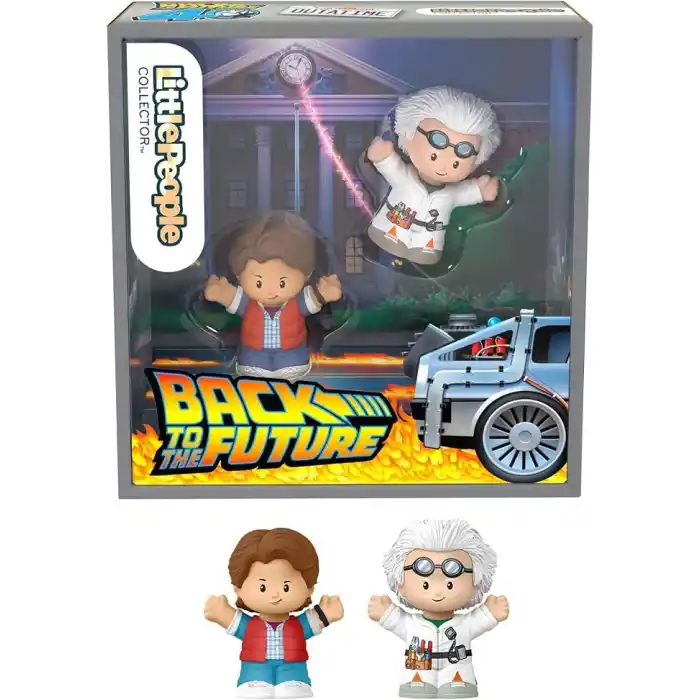 Film hayranları için Little People Collector Geleceğe Dönüş özel seri seti, sergilenmeye uygun paket içinde 2 figür, JFD74