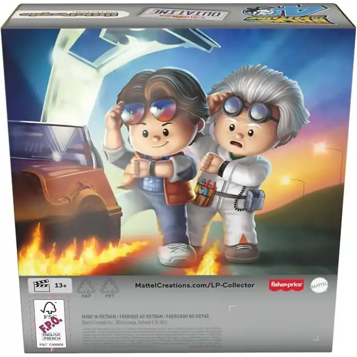 Film hayranları için Little People Collector Geleceğe Dönüş özel seri seti, sergilenmeye uygun paket içinde 2 figür, JFD74