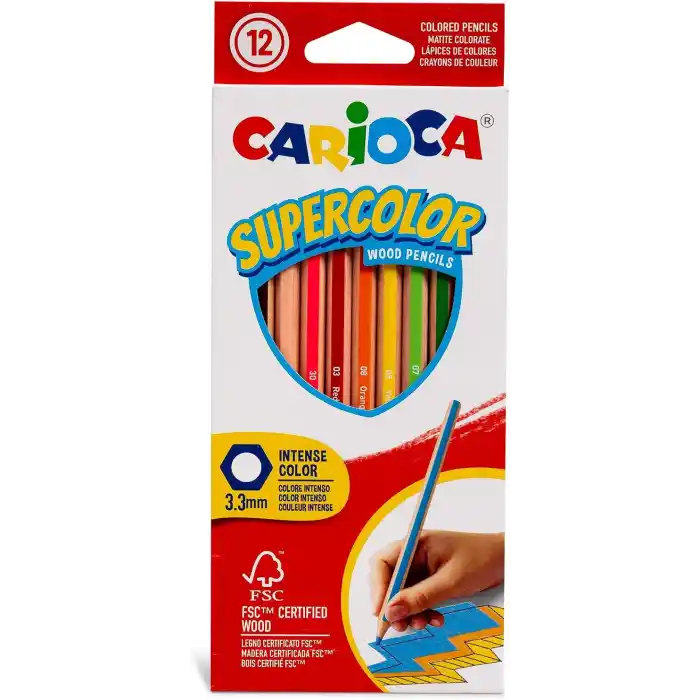 Carioca Supercolor Kuru Boya Kalemi 12Li