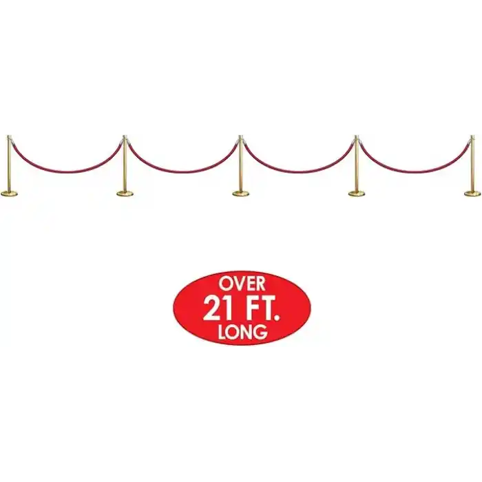 Beistle S52301AZ2 Destek Çubuğu, Plastik, Kırmızı/Altın