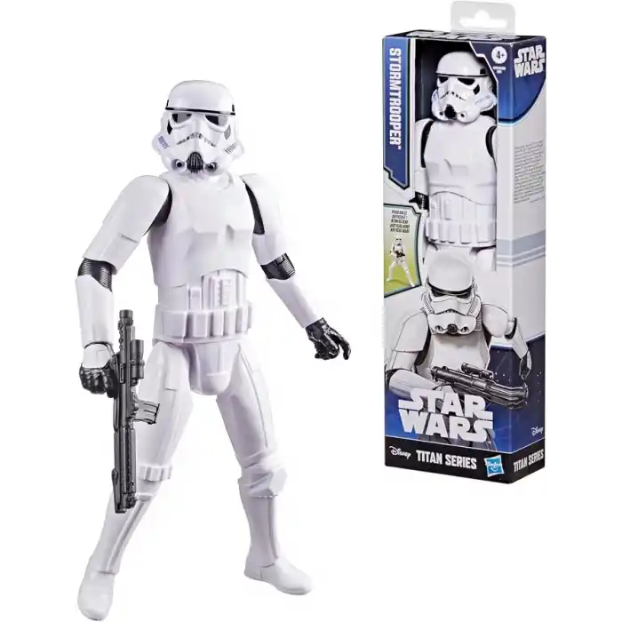 Star Wars Titan Serisi Stormtrooper, 30 cmlik Aksiyon Figürü ve Aksesuar, 4 Yaş ve Üzeri Kız ve Erkek Çocuklar İçin Oyuncaklar