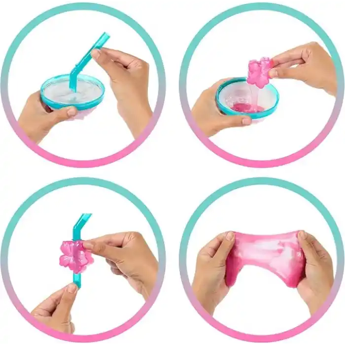 Barbie Pop Reveal Bebek ve Aksesuarlar, Deniz Esintili İçecek Serisi bebek ve evcil hayvan, duyusal gelişime yardımcı slime ve renk değiştiren saçlar gibi 8 sürpriz, JKF62