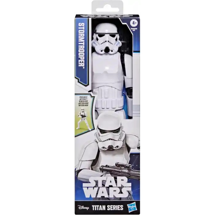 Star Wars Titan Serisi Stormtrooper, 30 cmlik Aksiyon Figürü ve Aksesuar, 4 Yaş ve Üzeri Kız ve Erkek Çocuklar İçin Oyuncaklar