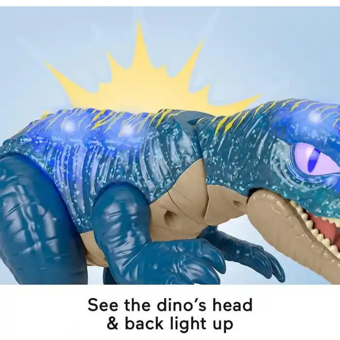 Fisher-Price Imaginext Jurassic World dinozor oyuncağı, hırıldayan ışıklı baryonyx, ışık, ses ve ısırma fonksiyonlu, 3 yaşından büyük çocuklar için, JCT48