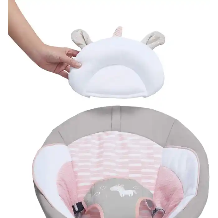 Ingenuity RahatlatıcıAna Kucağı, Sesler ve Titreşimler, 0-6 Ay, 9 kgya Kadar - Flora the Unicorn (Pembe)