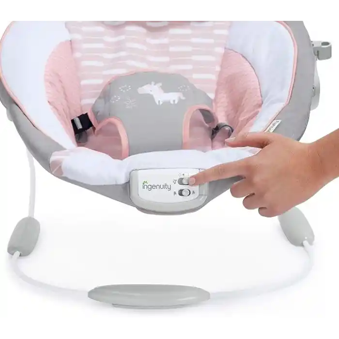 Ingenuity RahatlatıcıAna Kucağı, Sesler ve Titreşimler, 0-6 Ay, 9 kgya Kadar - Flora the Unicorn (Pembe)