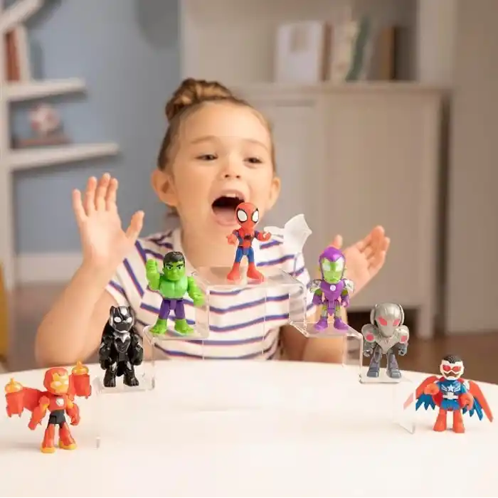 SPIDEY AND HIS AMAZING FRIENDS Marvel, Iron Man ve Müthiş Arkadaşları Örümcek ve Demir Adam: Avengers Takım Oluşturma, 3 İnç Aksiyon Figürü Seti, 3+