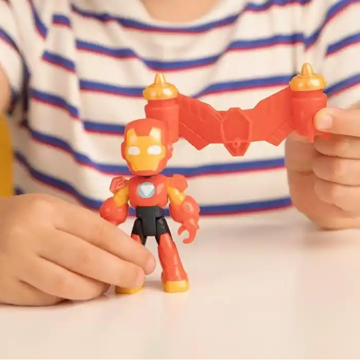 SPIDEY AND HIS AMAZING FRIENDS Marvel, Iron Man ve Müthiş Arkadaşları Örümcek ve Demir Adam: Avengers Takım Oluşturma, 3 İnç Aksiyon Figürü Seti, 3+