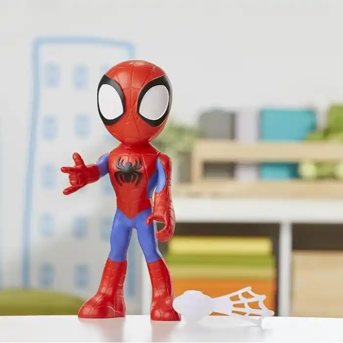 Marvel Spidey and His Amazing Friends Büyük Boy Spidey Figürü, 22,5 cmlik Aksiyon Figürü, Çocuklar için Okul Öncesi Oyuncakları, 3 Yaş ve Üzeri, Süper Kahraman Oyuncakları