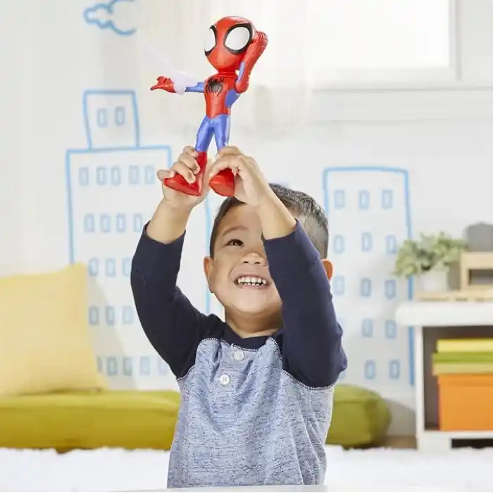Marvel Spidey and His Amazing Friends Büyük Boy Spidey Figürü, 22,5 cmlik Aksiyon Figürü, Çocuklar için Okul Öncesi Oyuncakları, 3 Yaş ve Üzeri, Süper Kahraman Oyuncakları