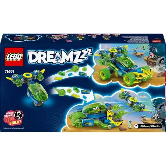 LEGO DREAMZzz Mateo ve Z-Blob Aksiyon Yarış Arabası 71491-8 Yaş ve Üzeri Kız ve Erkek Çocukları için Yaratıcı Oyuncak Araç Yapım Seti, Doğum Günü Hediyesi (485 Parça)