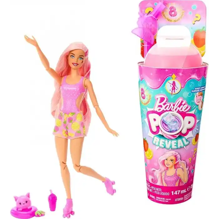 Barbie Pop Reveal Bebek Meyve Serisi Çilekli Limonatalı, 3 Yaş Ve Üzeri