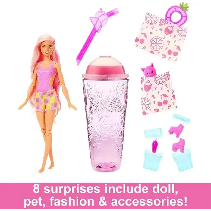 Barbie Pop Reveal Bebek Meyve Serisi Çilekli Limonatalı, 3 Yaş Ve Üzeri