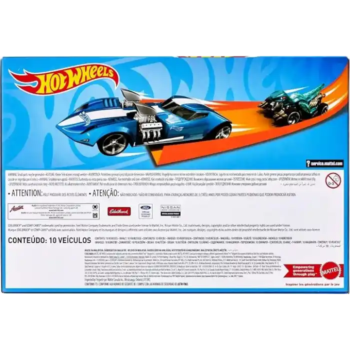 Hot Wheels 1:64 ölçekli oyuncak kamyonlar, akrobasi, yardım, yarış ve diğer maceralar için oluşan 10lu set, modern ve nostaljik modeller (Stiller çeşitlilik gösterebilir), HYM97