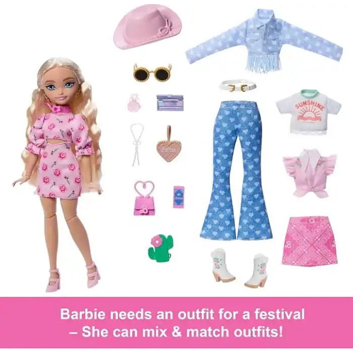 Barbie Dream Besties™ Festival Kombinleri Barbie® Malibu™ Bebek ve Aksesuarları