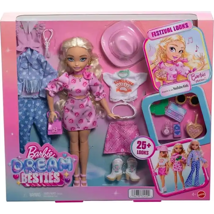 Barbie Dream Besties™ Festival Kombinleri Barbie® Malibu™ Bebek ve Aksesuarları