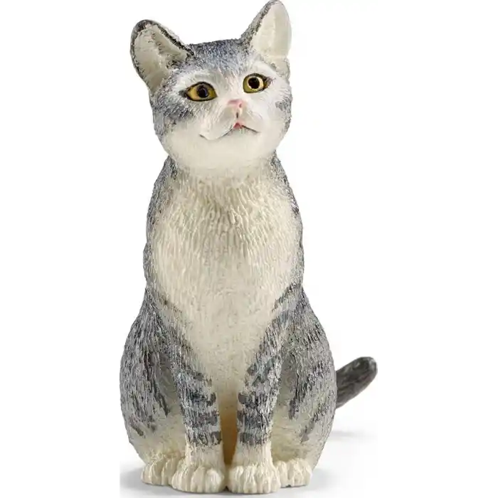 Schleich Oturan Kedi Figürü, 4 cm