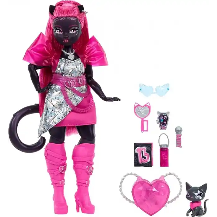 Monster High Acayip Havalı Arkadaşlar - Catty Noir, 3Y+, HXH76