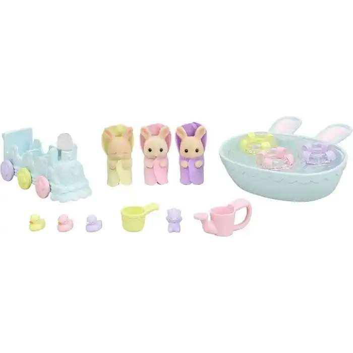 Sylvanian Families Epoch ESF5707 Üçüzler Banyo Seti Oyuncak