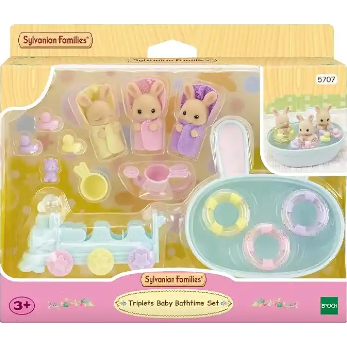 Sylvanian Families Epoch ESF5707 Üçüzler Banyo Seti Oyuncak