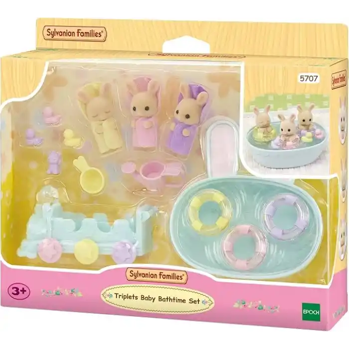 Sylvanian Families Epoch ESF5707 Üçüzler Banyo Seti Oyuncak