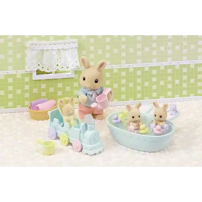 Sylvanian Families Epoch ESF5707 Üçüzler Banyo Seti Oyuncak