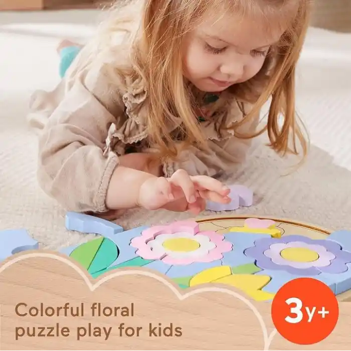 Fisher Price Ahşap Çiçek Yapboz Blokları