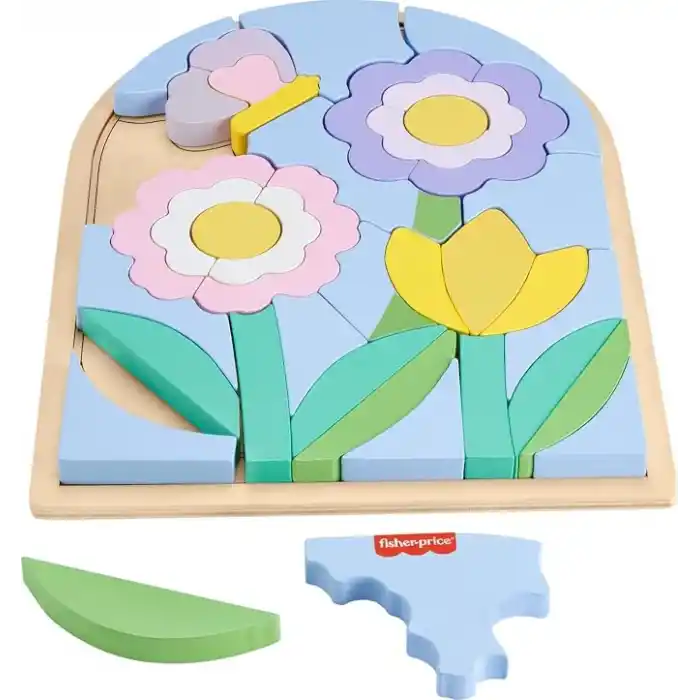 Fisher Price Ahşap Çiçek Yapboz Blokları