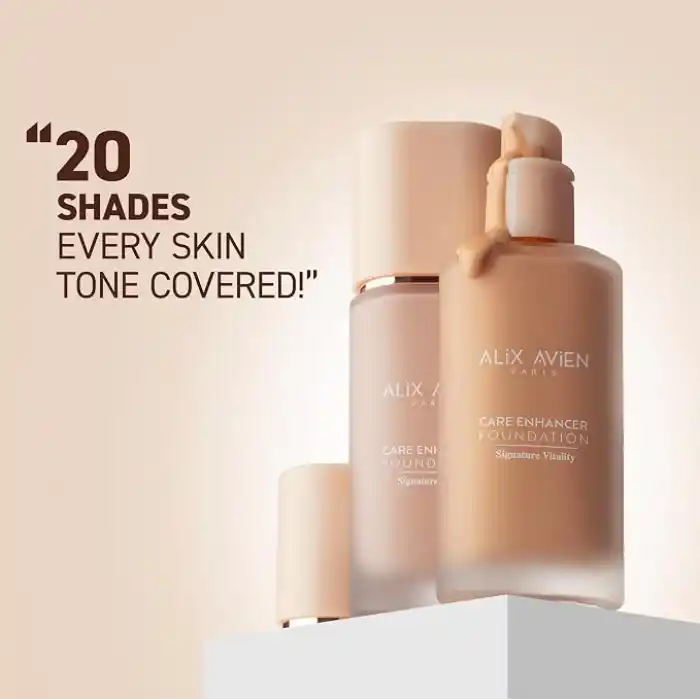 Alix Avien Kırışıklık Karşıtı Nemlendirici SPF30 Parlak Bitişli Fondöten Care Enhancer 818 Golden Honey