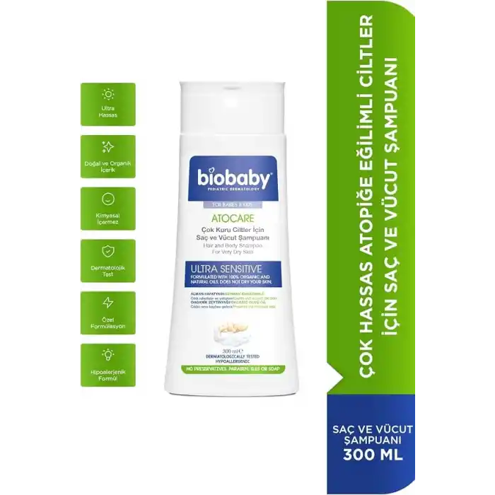 Biobaby Atopik Ciltler İçin Şampuan 300 Ml
