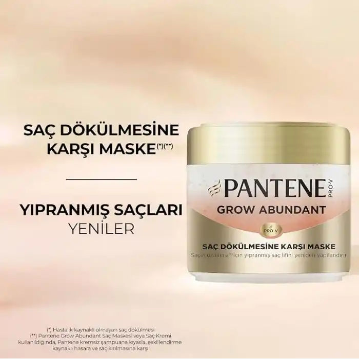 Pantene Grow Abundant Saç Dökülmesine Karşı Saç Maskesi 300 ml
