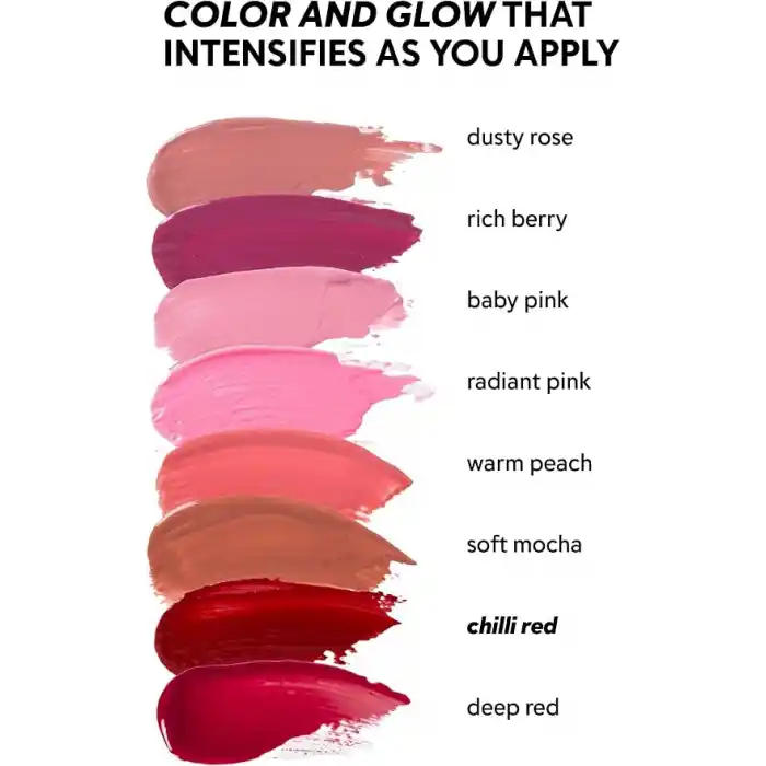 Cream Co. Allık Ruj Göz Farı Glow Tint Chili Red, Nemlendirici Makyaj, 506 Kiremit, Hyaluronik Asit Peptit