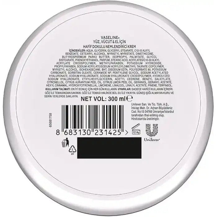 Vaseline Hafif Dokulu Nemlendirici Krem Cloud Soft 300 ml