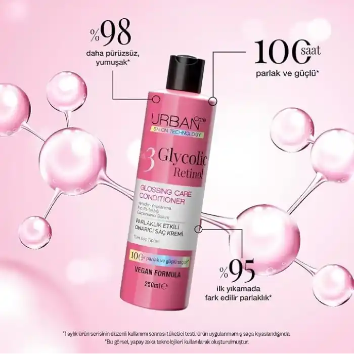 URBAN Care Glycolic Retinol Parlaklık Etkili Onarıcı Saç Bakım Kremi-250ml-Gloss