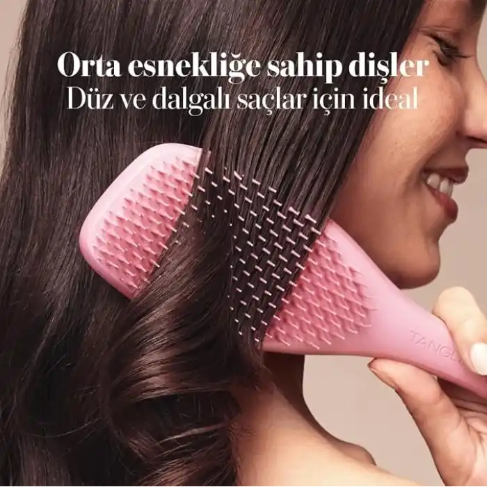 Tangle Teezer Complete Carebrush Fine Saç Bakım Fırçası Düz ve Dalgalı Saçlar İçin Düğümleri Nazikçe Açar, Saç Derisine Masaj Yapar Pembe