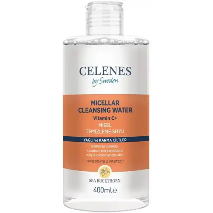 Celenes By Sweden Sea Buckthorn Misel Temizleme Suyu Yağlı ve Karma Ciltler, 400 ml