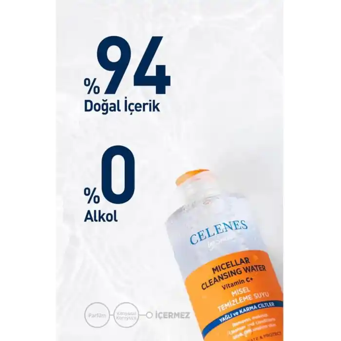 Celenes By Sweden Sea Buckthorn Misel Temizleme Suyu Yağlı ve Karma Ciltler, 400 ml