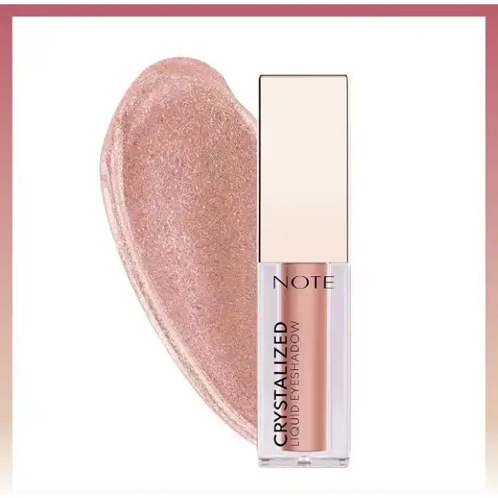 Note Cosmetics Crystalized Liquid Eyeshadow Likit Metalik Göz Farı, 01 Soft Elegance