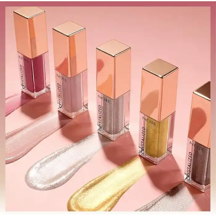 Note Cosmetics Crystalized Liquid Eyeshadow Likit Metalik Göz Farı, 01 Soft Elegance