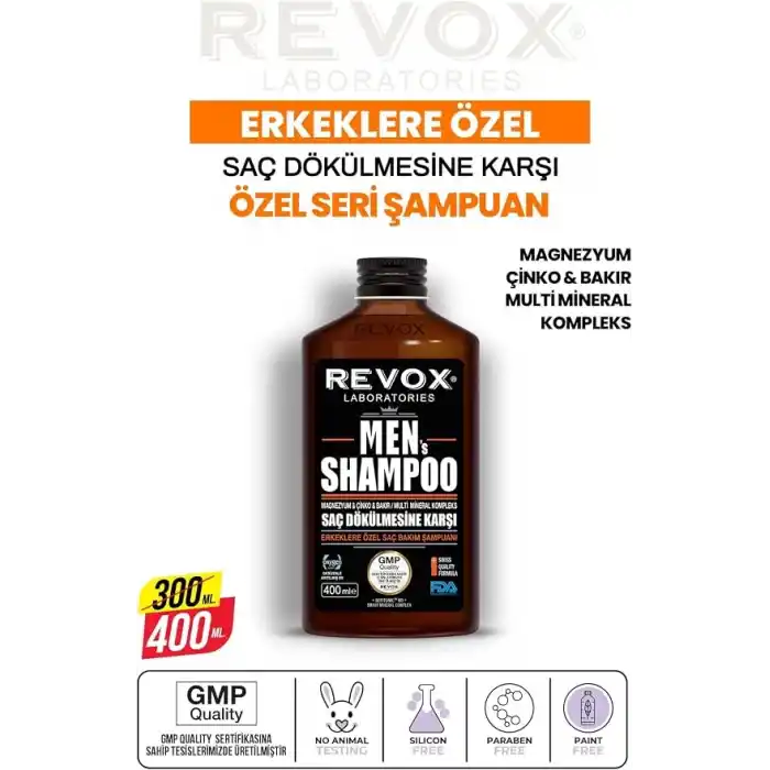 Revox Men Şampuan (400 ml) (3 paketi)