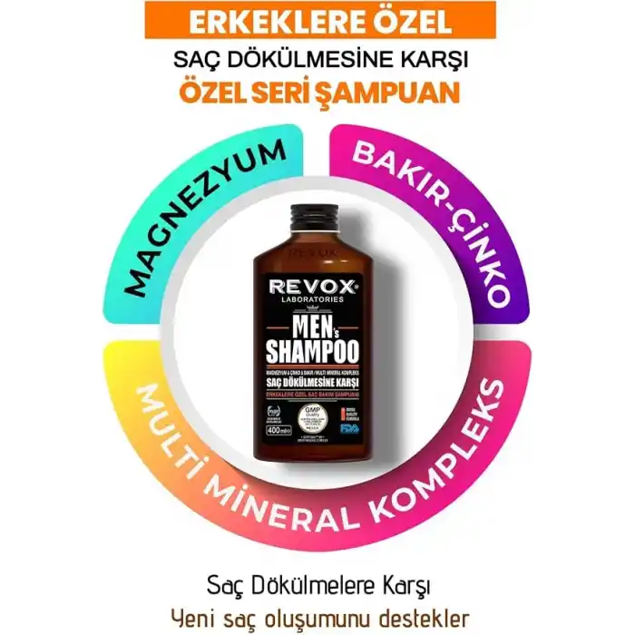 Revox Men Şampuan (400 ml) (3 paketi)